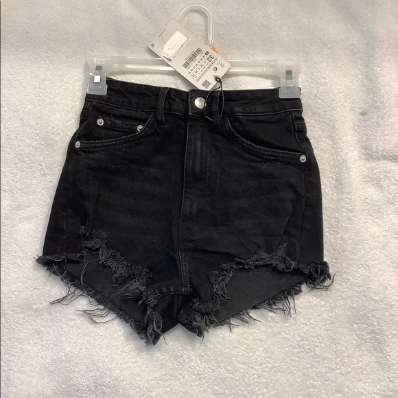 Zara Pants - Zara black denim cutoff shorts New NWT